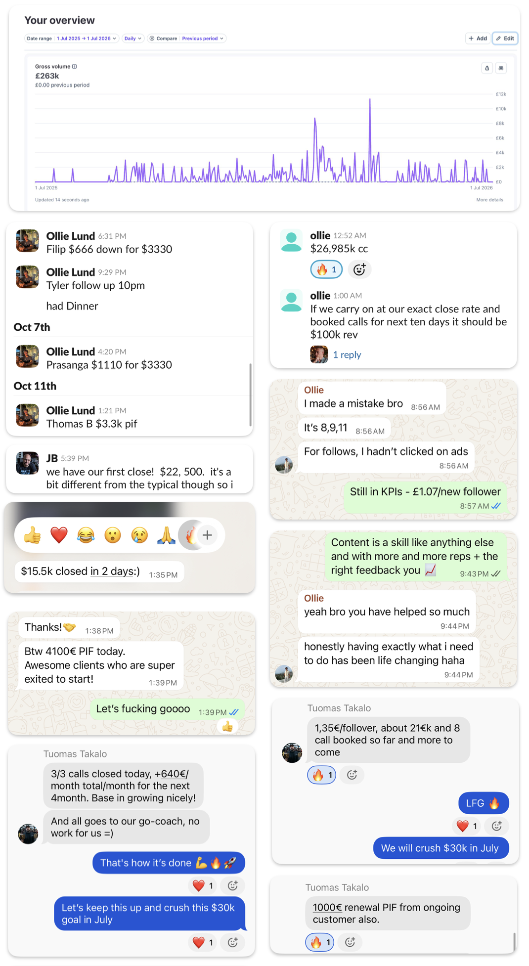 Client results, screenshot one